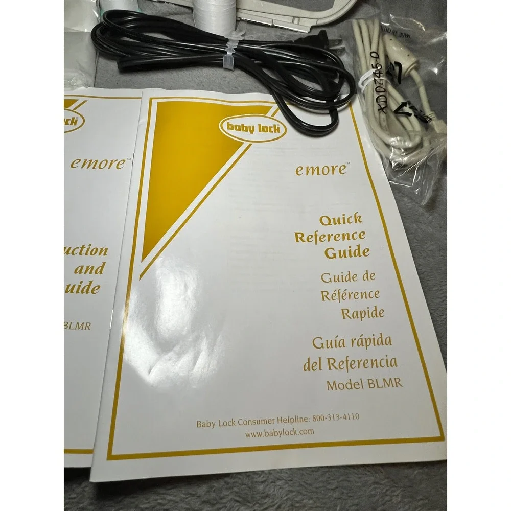 Baby Lock Emore BLMR Embroidery Machine Accessory Kit New Unused Hoop Manuals